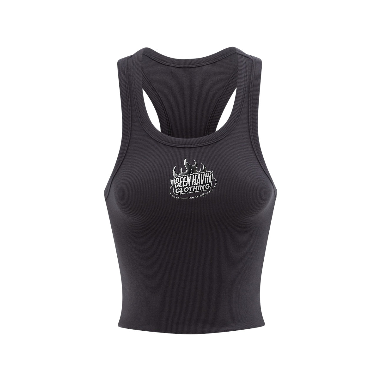 Ribbed womens cropped tank top
