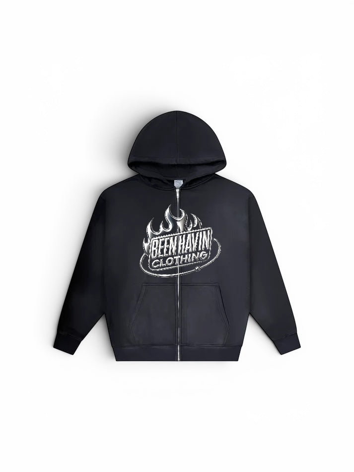 Black Hot Chrome Zip up