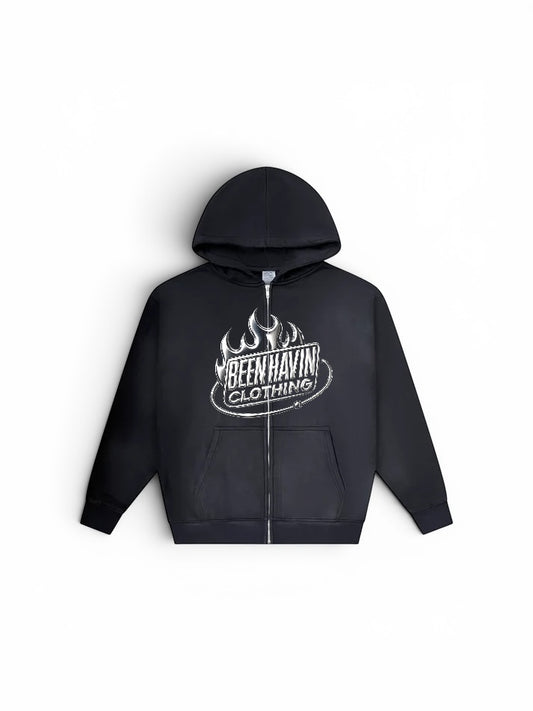 Black Hot Chrome Zip up