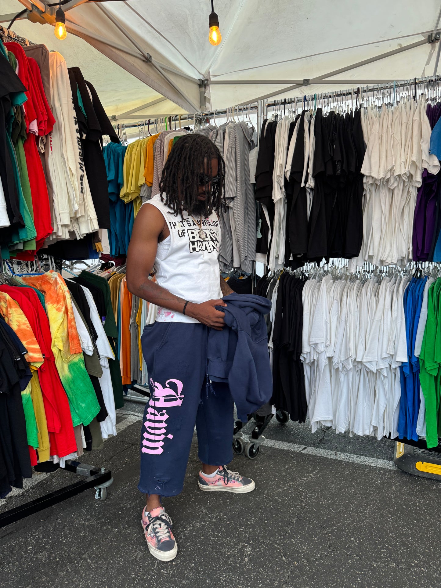 Straight leg capri sweatpants