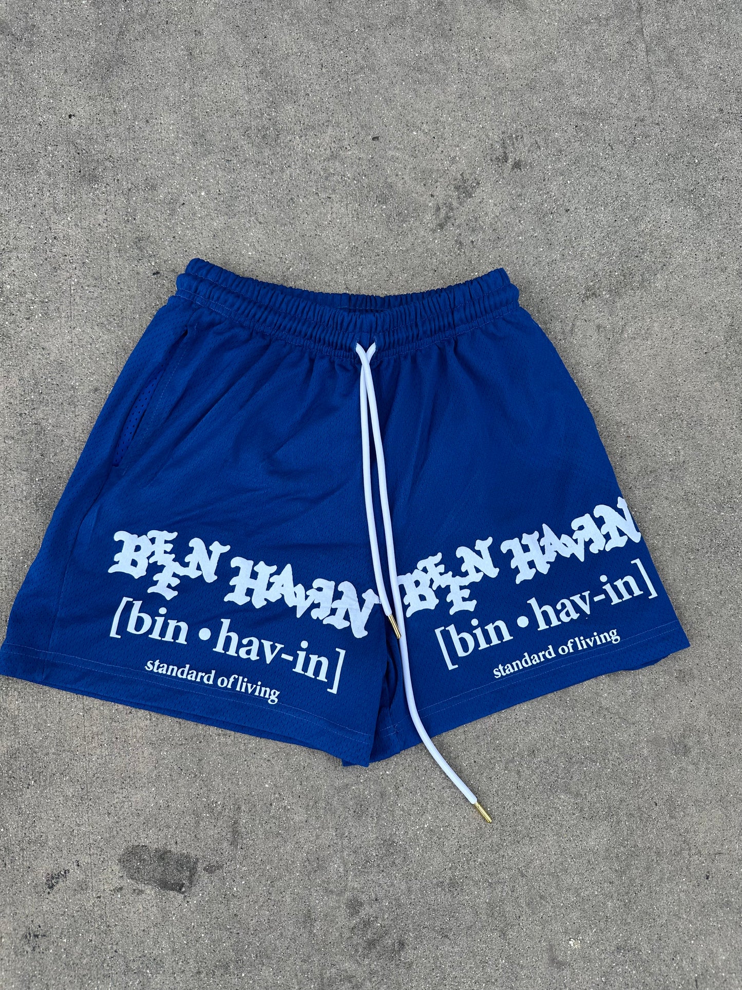 Standard of living basketball shorts
