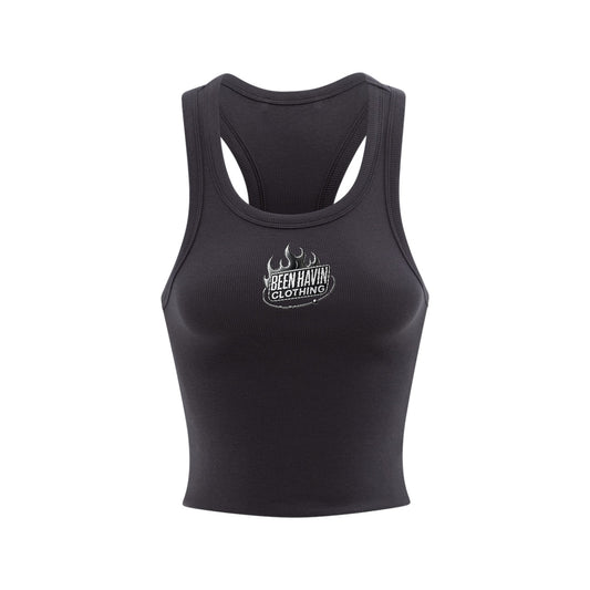 Ribbed womens cropped tank top